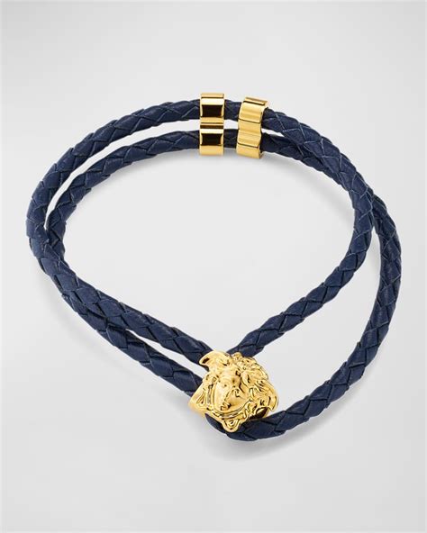 versace leather cord medusa bracelet|neiman marcus versace bracelet.